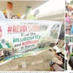 The RevolutionNow Movement and the #TakeItBack Movement on Wednesday staged coordinated protests in Abuja and Lagos, demanding urgent government action over worsening economic hardship, rising insecurity and xenophobic attacks against Nigerians in South Africa.